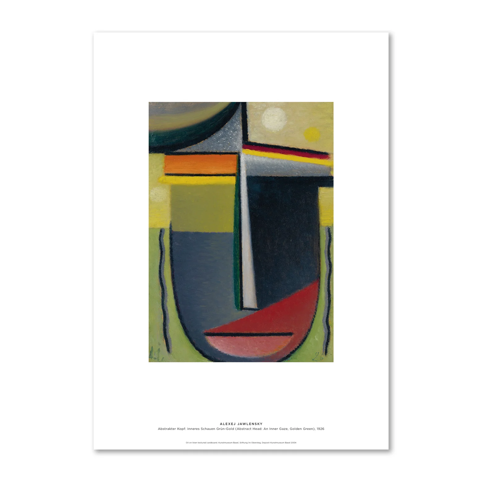 Abstrakter Kopf Inners Schauen Grün-Gold 1926