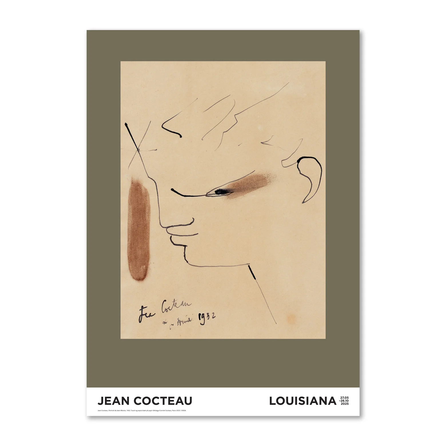 Jean Cocteau – Portrait de Jean Marais 1952