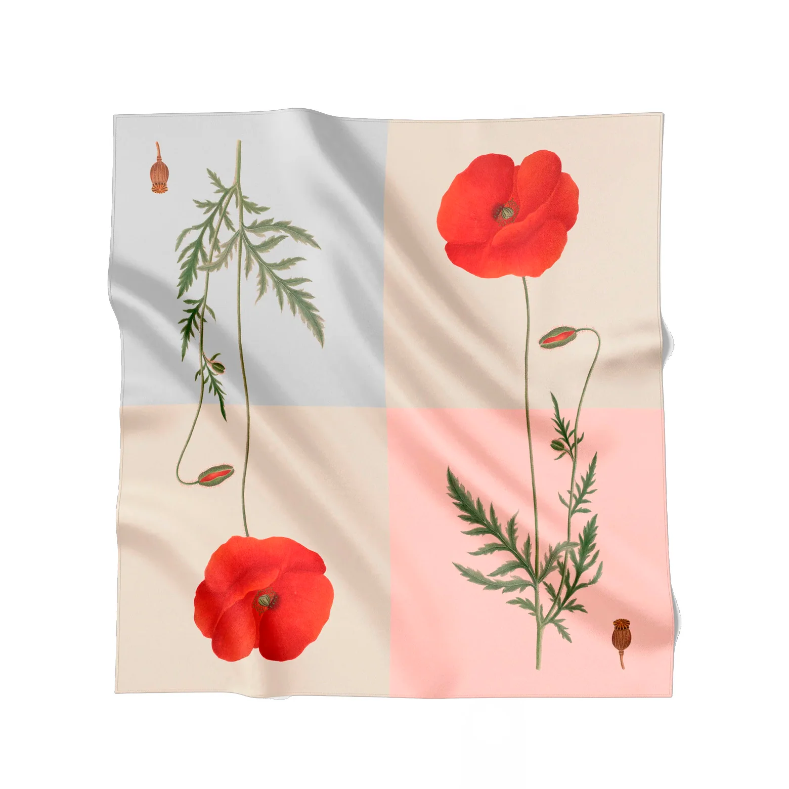 Flora Danica silketørklæde 90 x 90 cm - Image 3