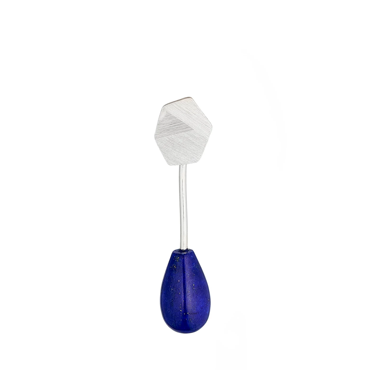 Ørering med sten sterling sølv – Flake - Image 4