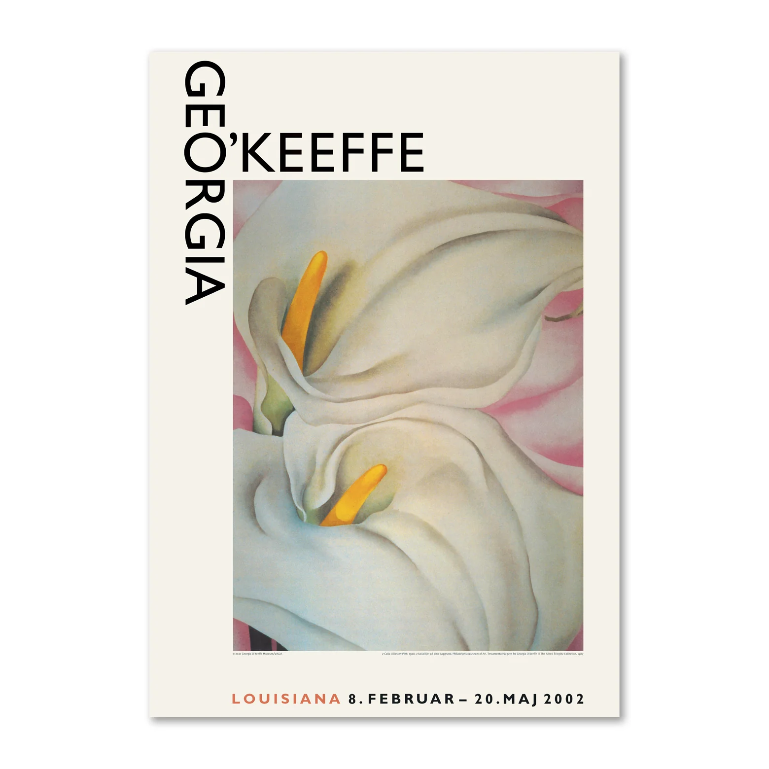Georgia O'Keeffe – Two Calla Lilies on Pink (1928)