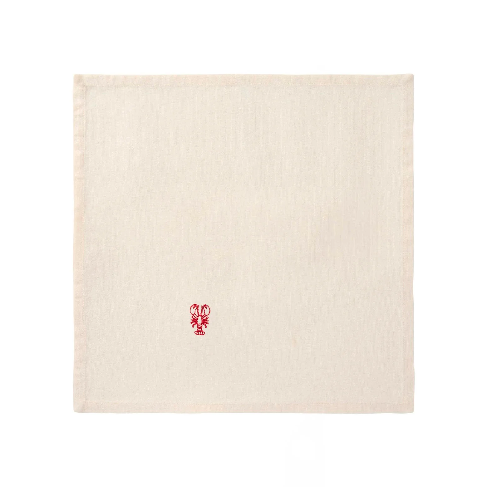 Stofserviet med broderet motiv - 40x40 cm