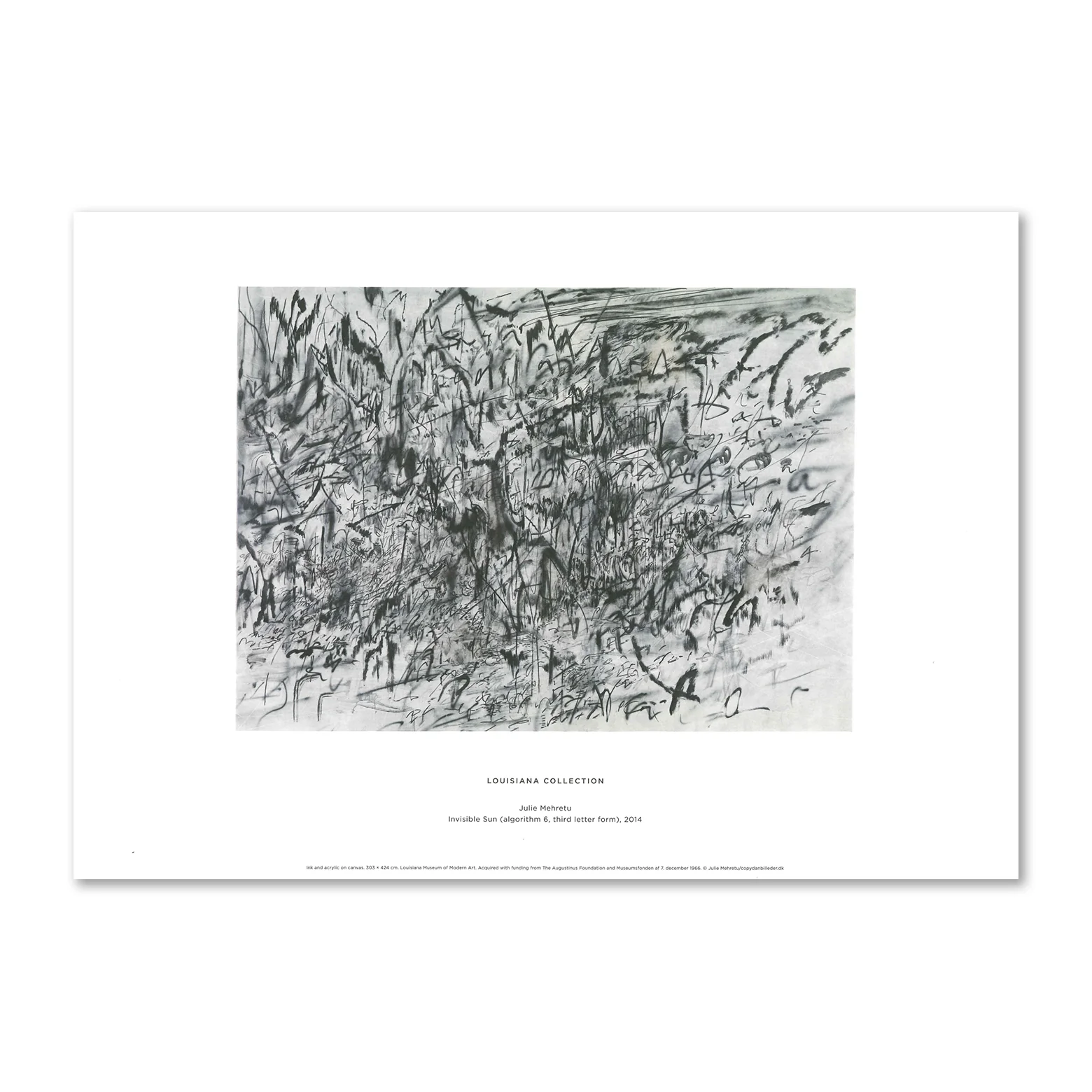 Julie Mehretu – Invisible sun (algorithm 6 third letter form) (2014)