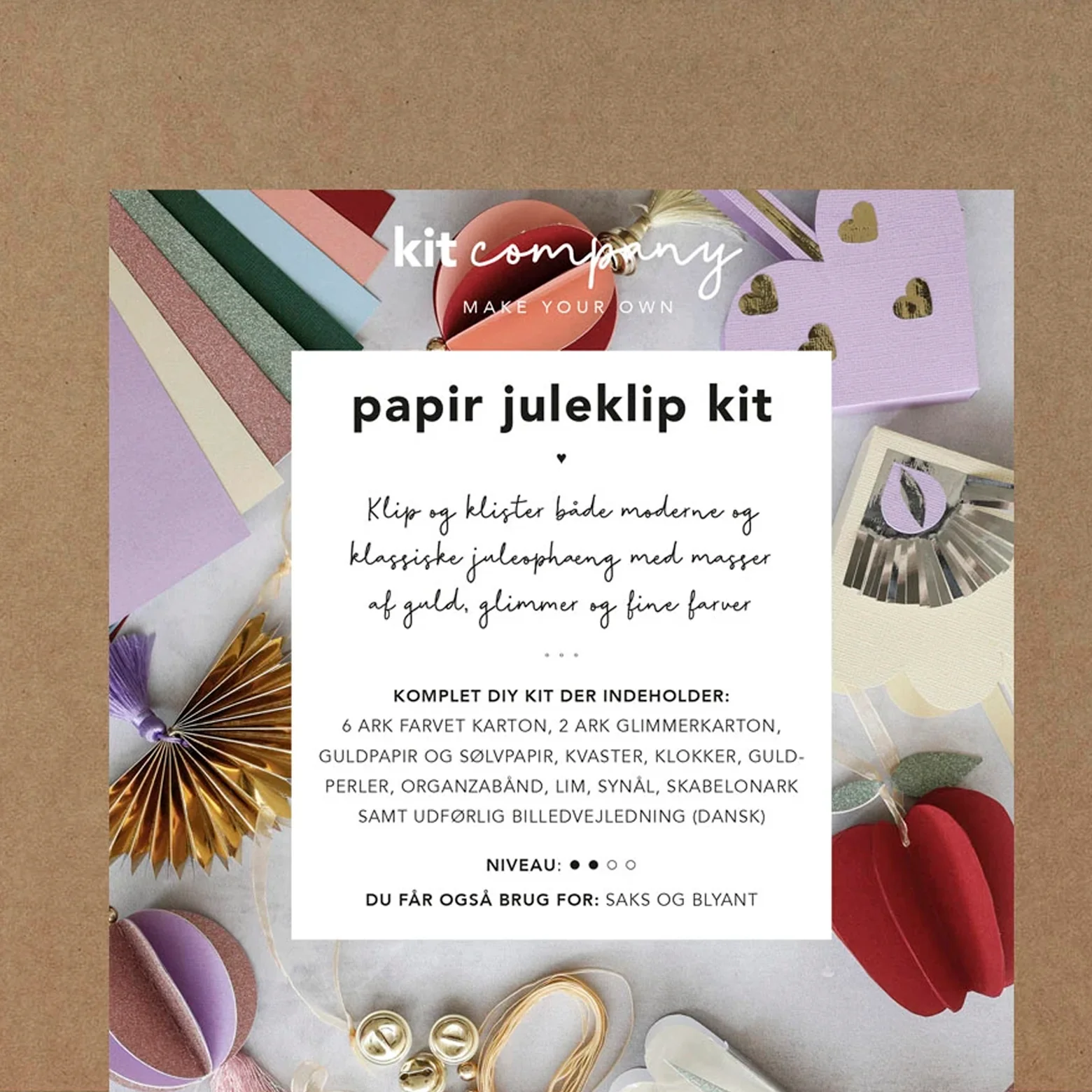 DIY papir juleklip kit - Image 2