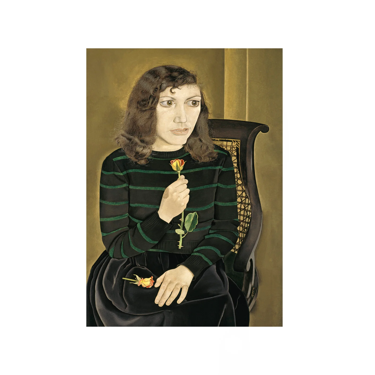 Postkort – Lucian Freud – Girl with Roses 1947-1948