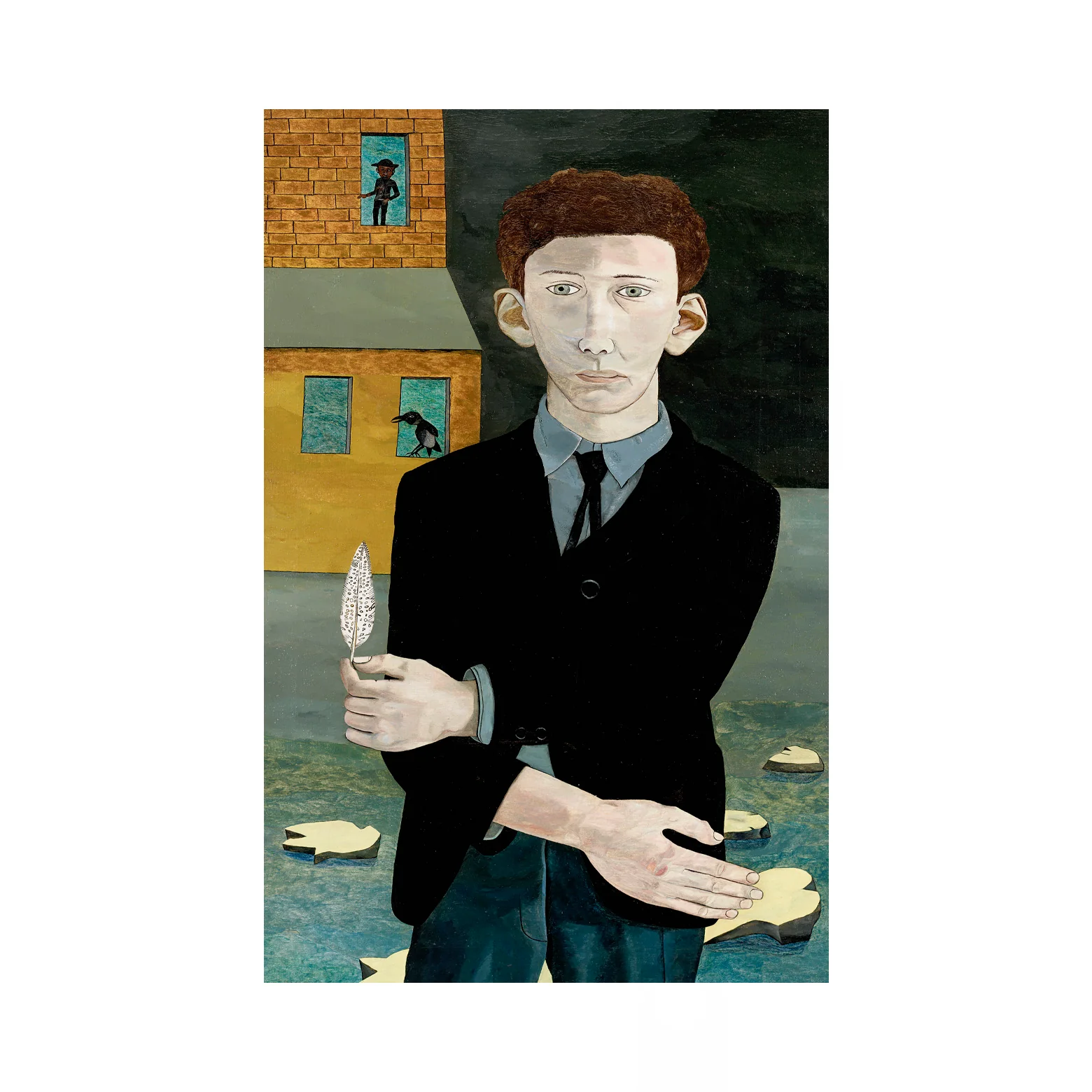 Postkort – Lucian Freud – Man with a Feather (self portrait) 1943