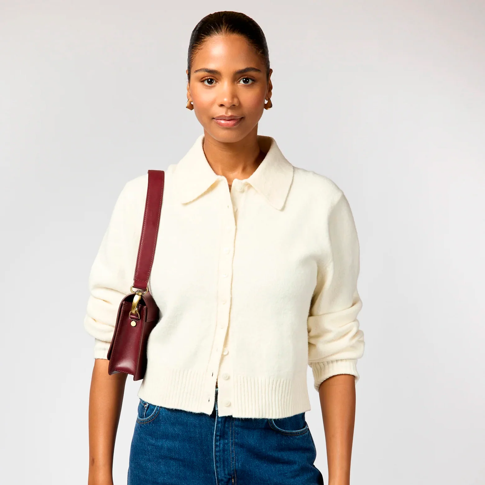 Taske – Audrey Mini Dark Cherry Classic Leather - Image 2