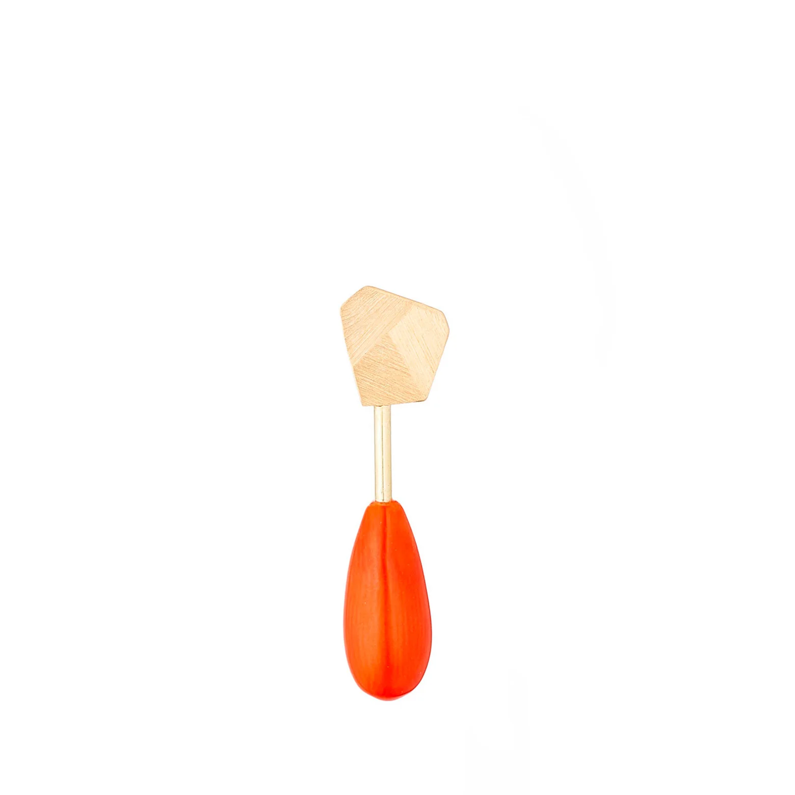 Ørering med sten forgyldt sølv – Flake - Image 4