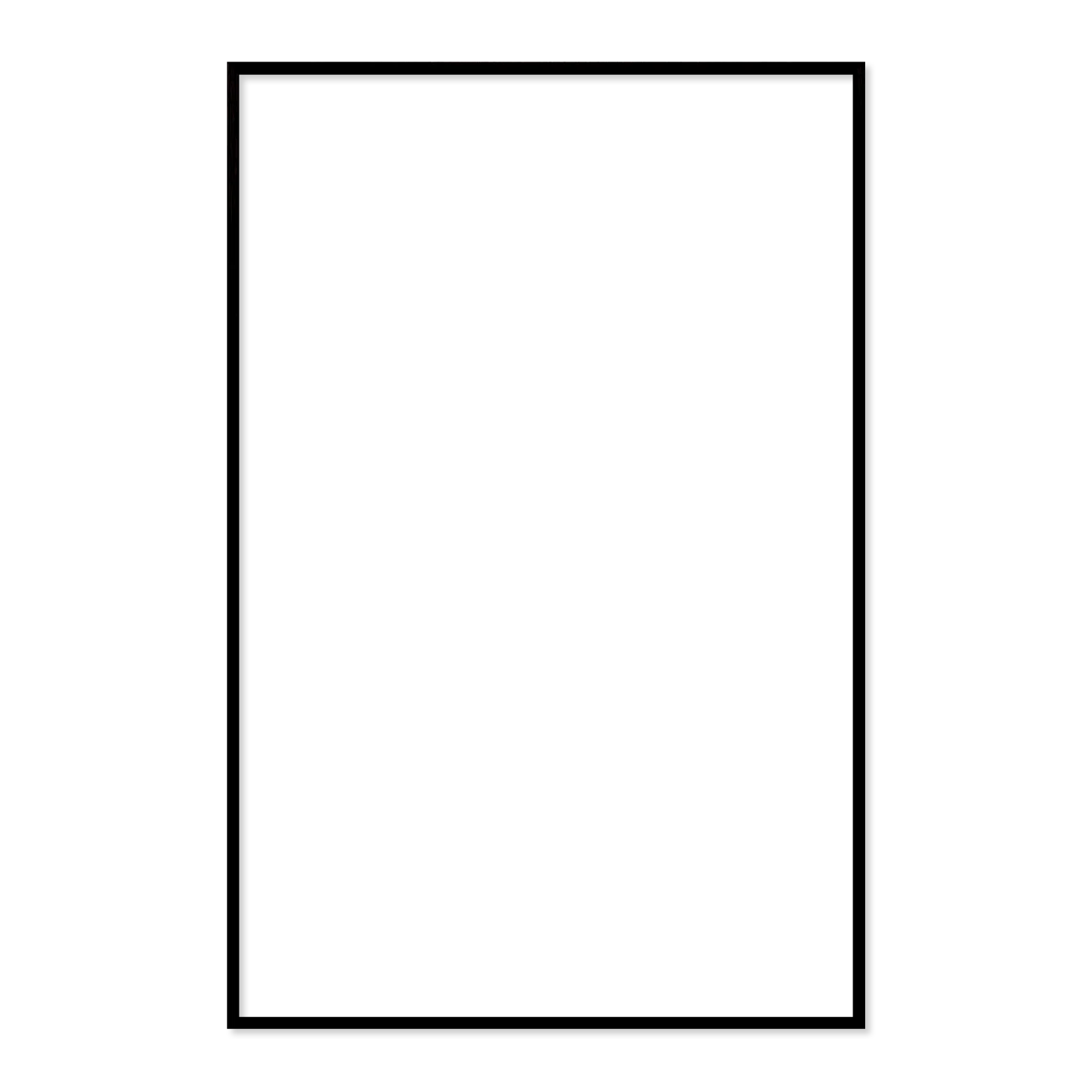 Ramme 62 x 95 cm – sort egetræ