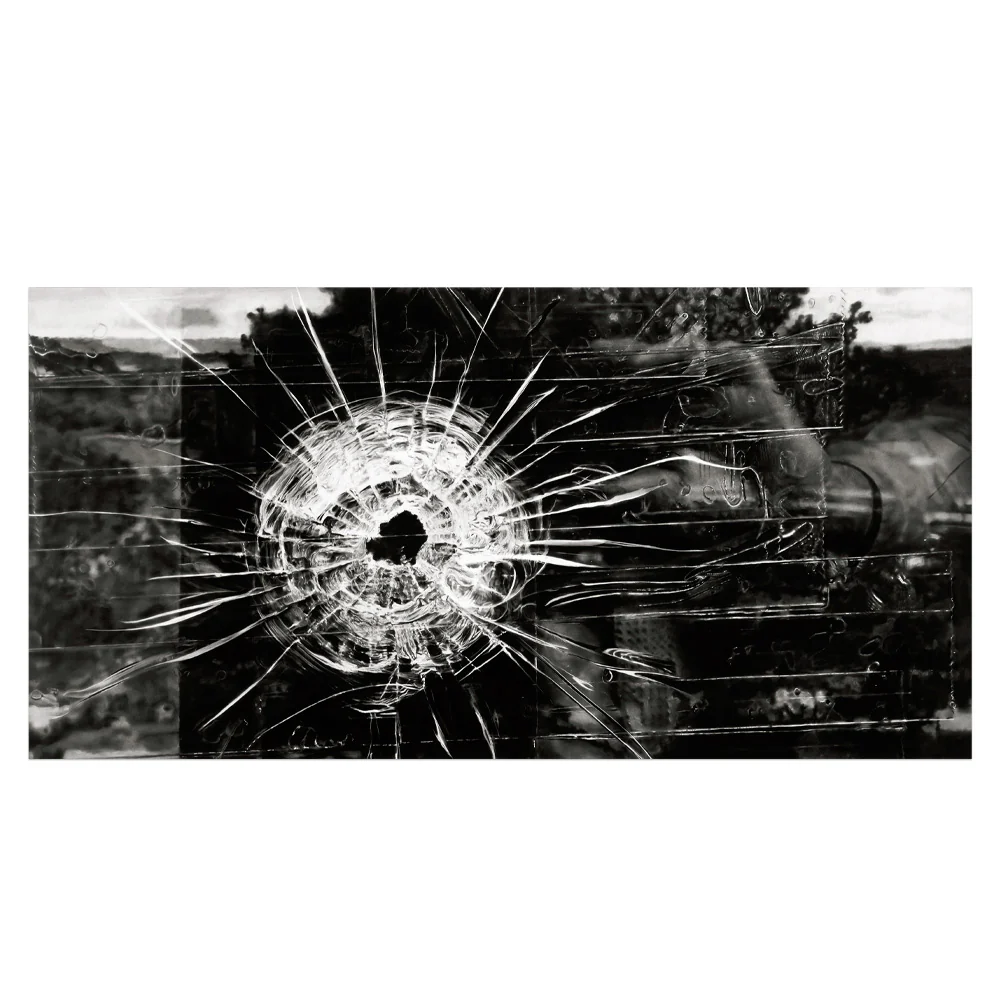 Robert Longo – Untitled (Bullet Hole Earth Day 2017) 2018