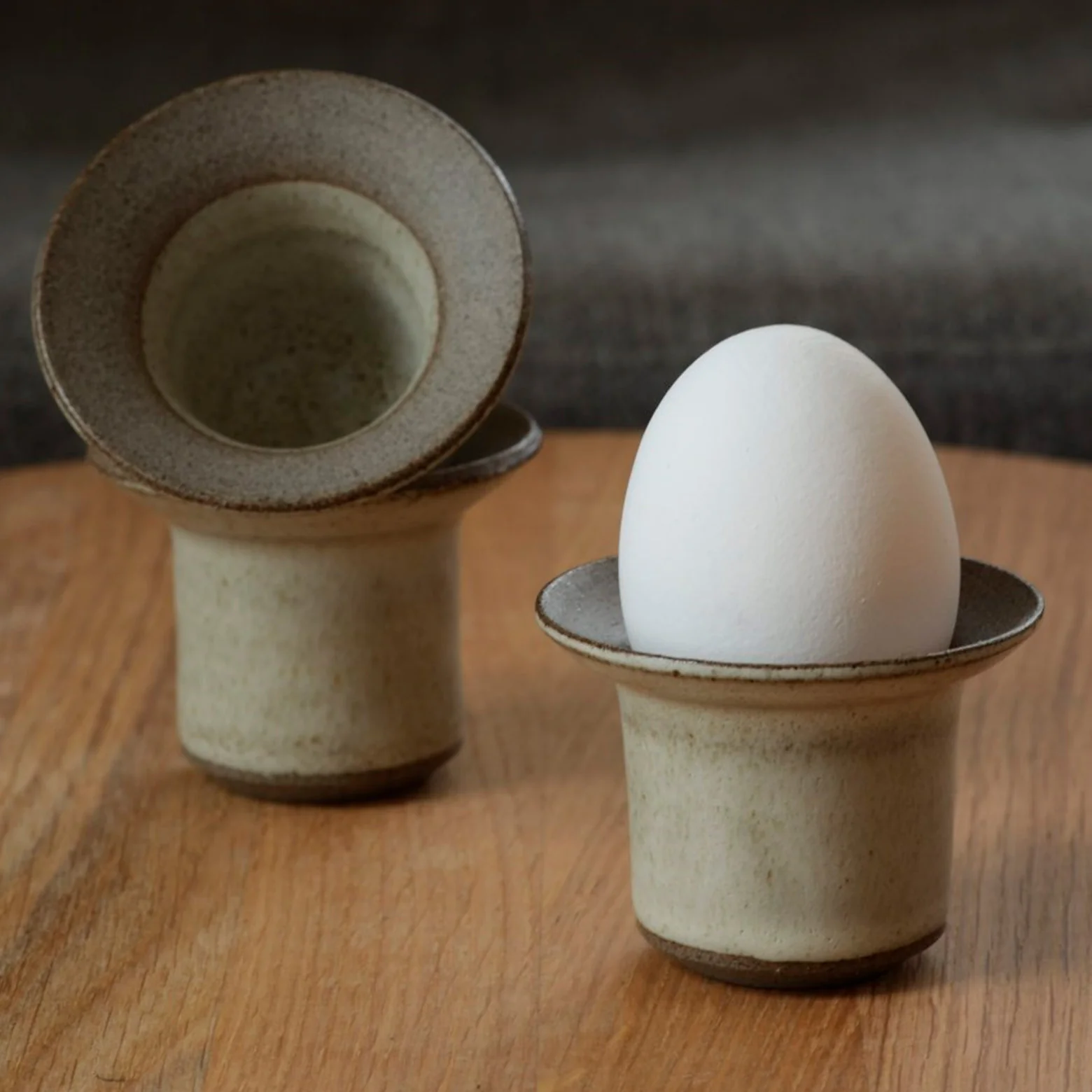 Æggebæger - creme og brun - Image 2
