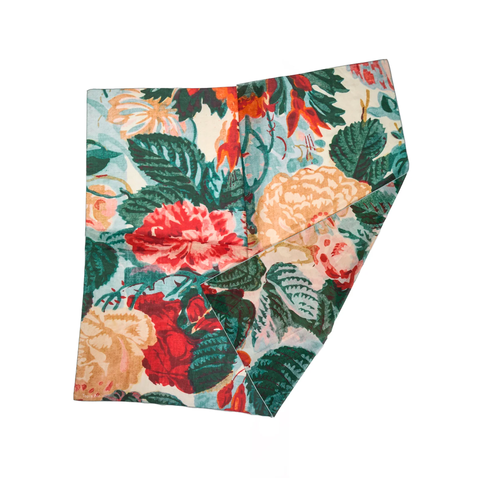 Tørklæde – Large Light Multicolor Flower Scarf - Image 2