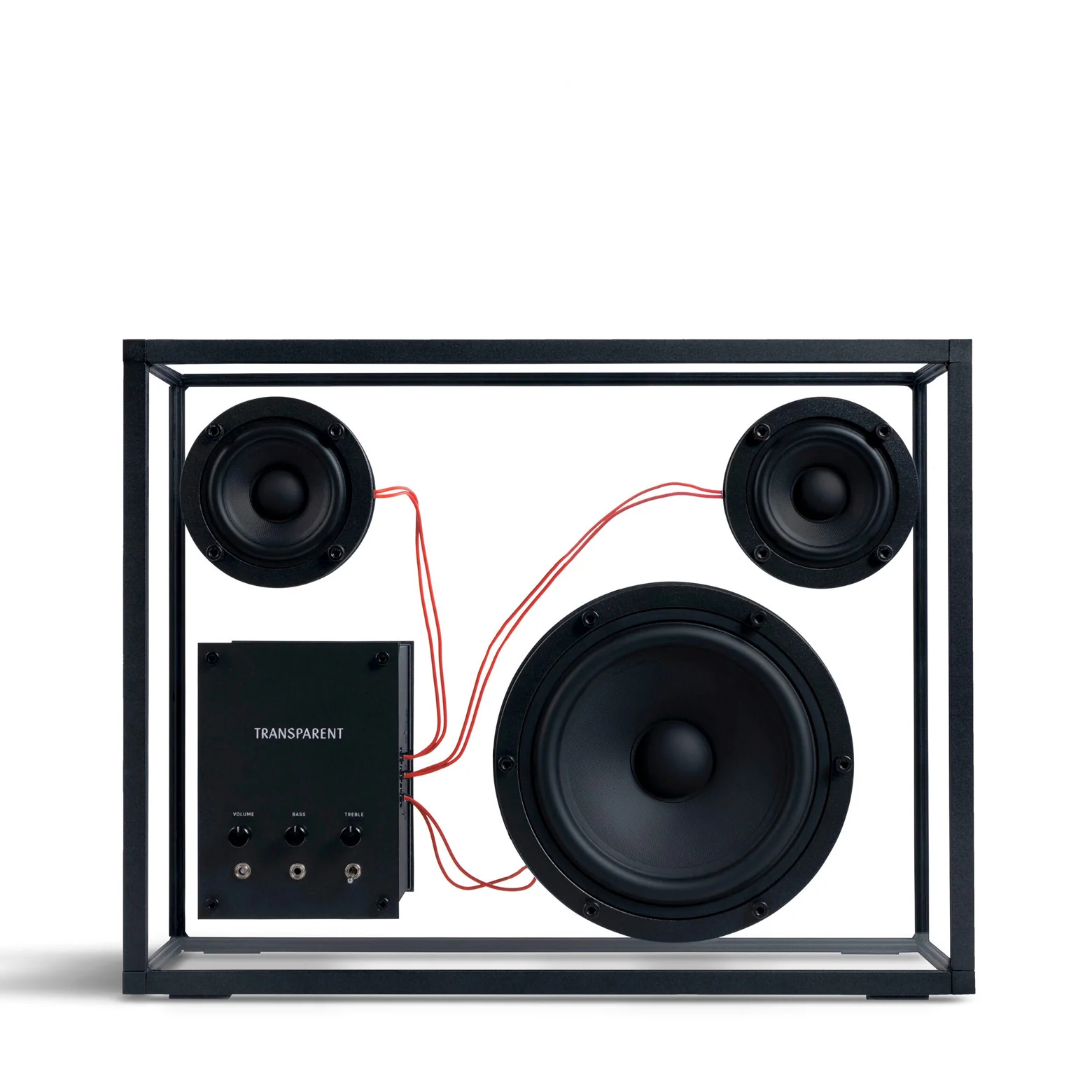 Højtaler – sort med røde kabler – Limited Edition
