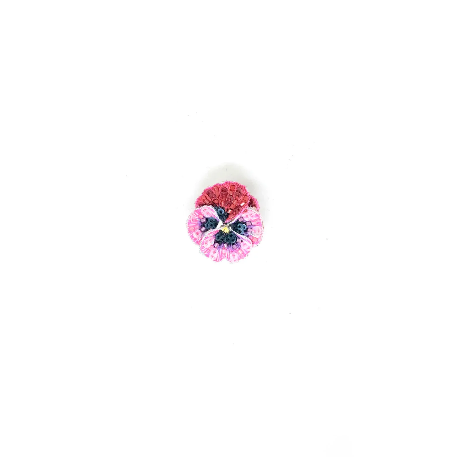 Broche – Rose Pansy Button